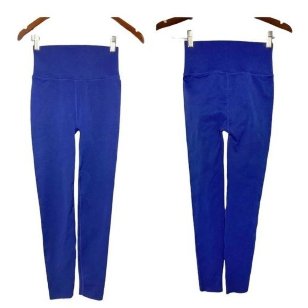Sculptknit Made by Fabletics Blue High Waisted Classic DIY Hem Legging M